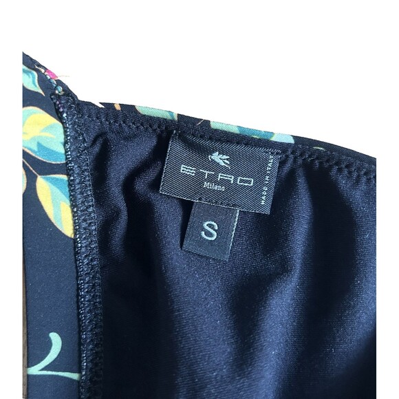 ETRO Milano BlackFloral Halter Neck High Waist Bikini Set NEW MSRP $850 Sz S/2-4 - Picture 11 of 12